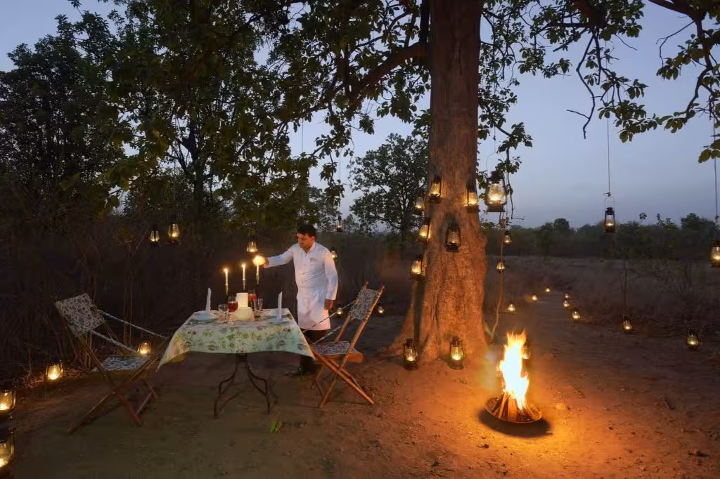 Pench Tree Lodge Bush Dinner